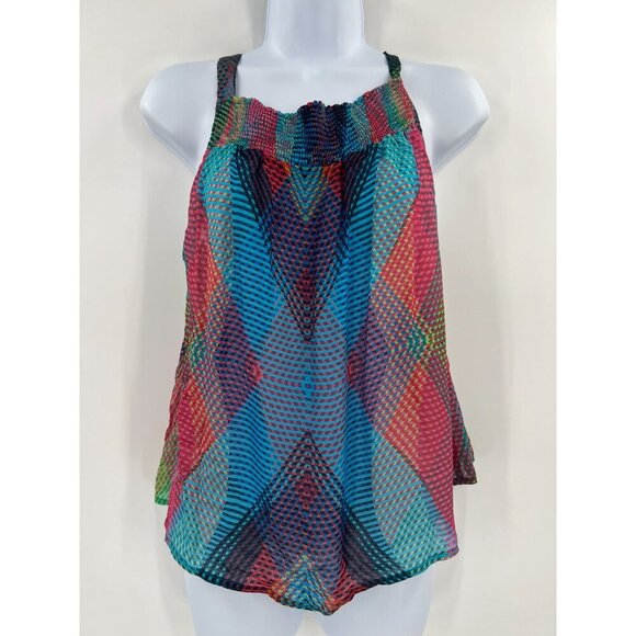 Anthro S Conditions Apply‎ Smocked Sheer Halter Top - Picture 6 of 10